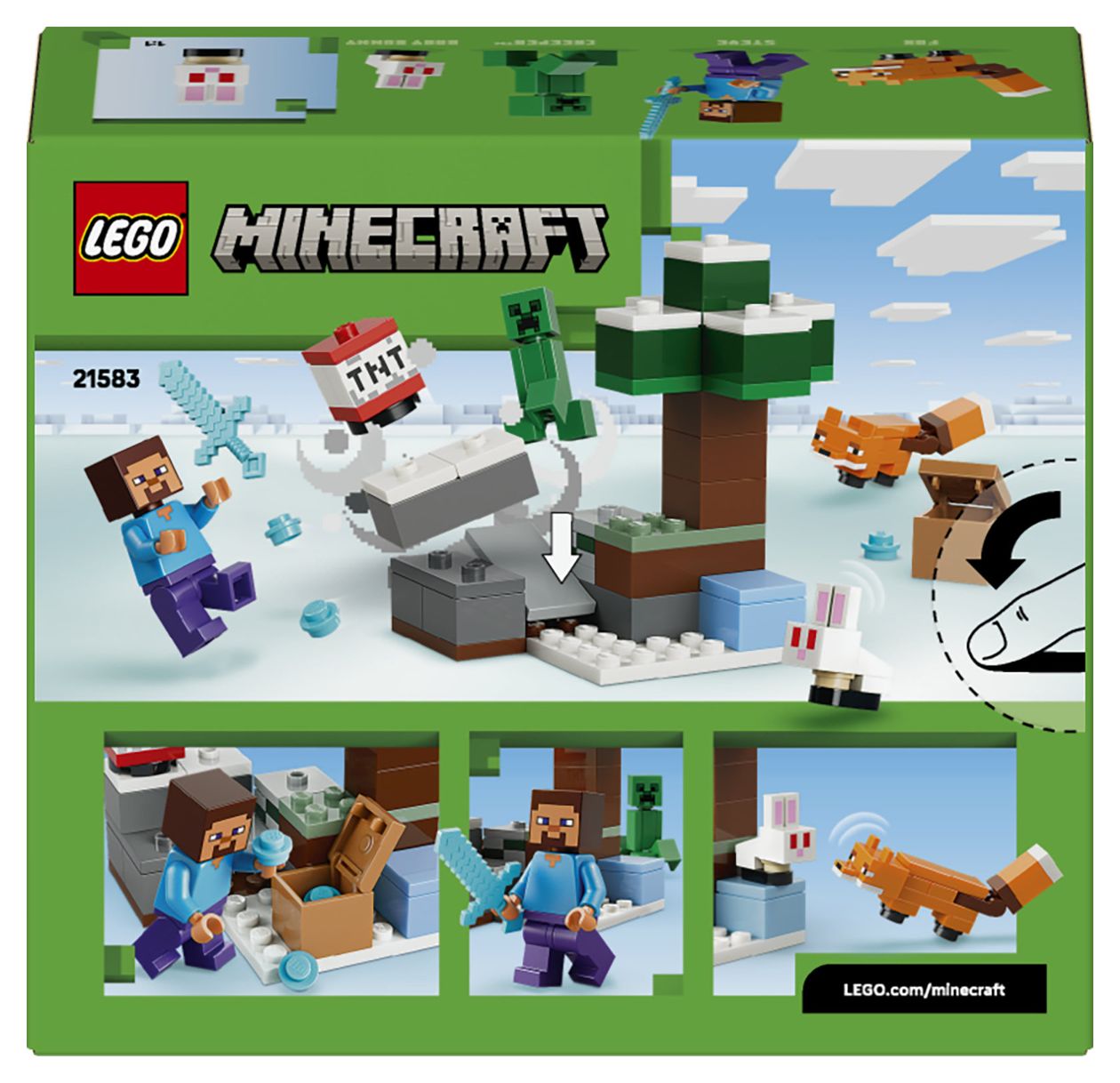Minecraft Steves Abenteuer in der Taiga Bauset 79 Teile  (Mehrfarbig) 