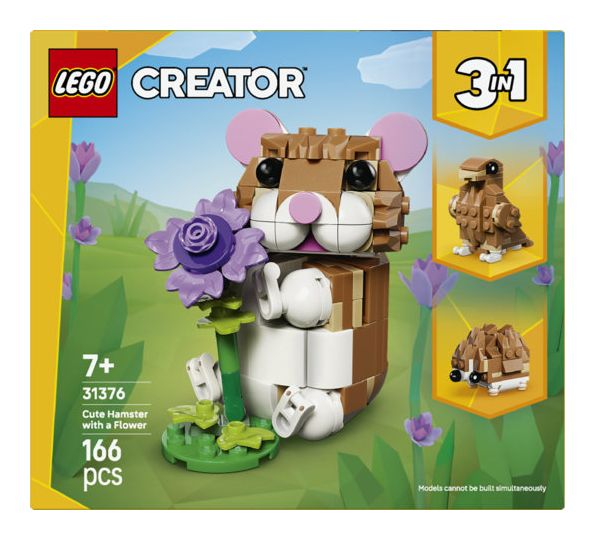 Niedlicher Hamster mit Blume 