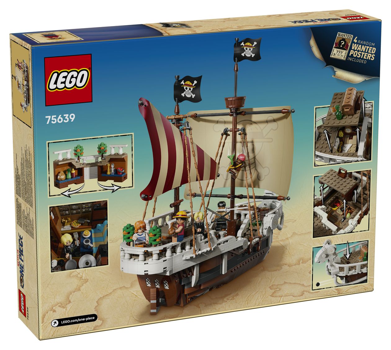 ONE PIECE Das Piratenschiff Flying Lamb Bauset 1376 Teile  (Mehrfarbig) 