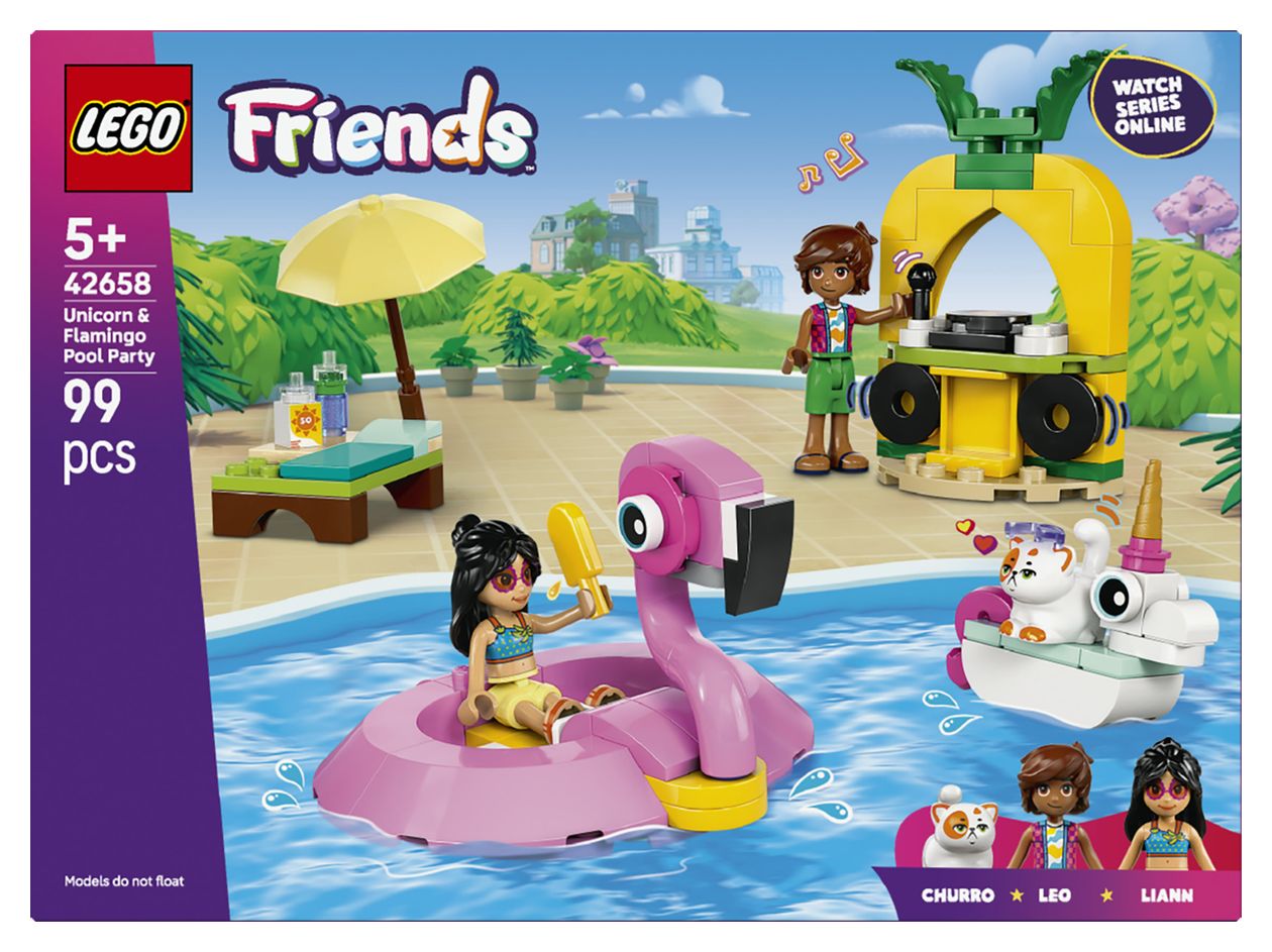 Poolparty mit Einhorn und Flamingo 