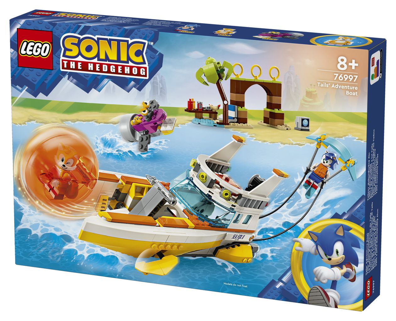 Sonic the Hedgehog Tails Abenteuerboot Bauset 393 Teile  (Mehrfarbig) 
