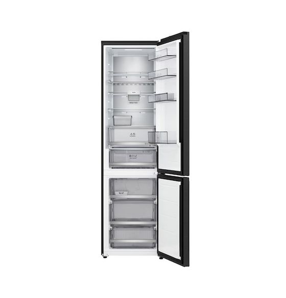 GBBS727AEV 262 l / 113 l Kühl-Gefrierkombi freistehend NoFrost 112 kWh Jahr  (Schwarz) 