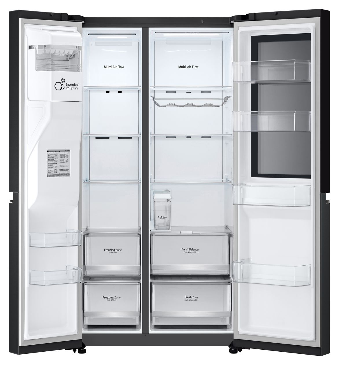 GSGV81EPLL Side-by-Side Kühl-/ Gefrierkombination 416 l / 219 l 350 kWh NoFrost 1790 mm x 913 mm  (Schwarz) 