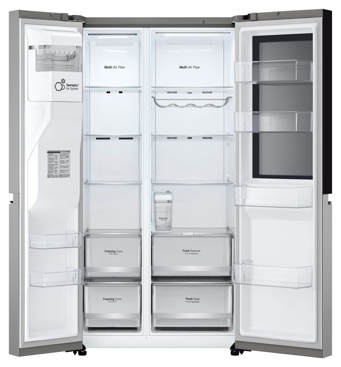 GSGV81PYLL Side-by-Side Kühl-/ Gefrierkombination 416 l / 219 l 350 kWh NoFrost 1790 mm x 913 mm  (Silber) 