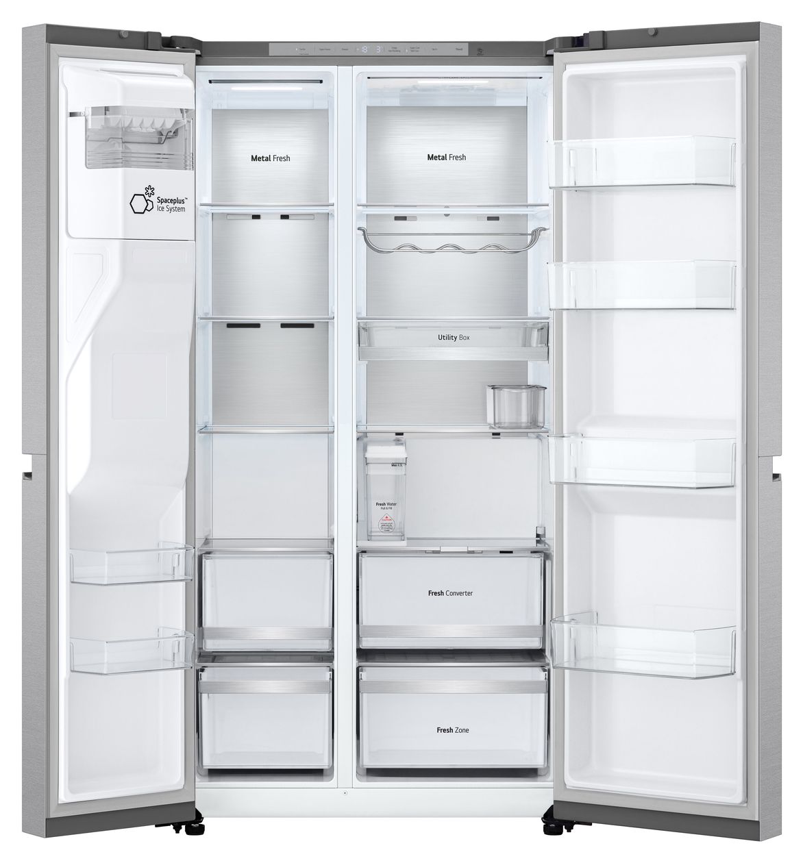 GSLE91MBAB Side-by-Side Kühl-/ Gefrierkombination 404 l / 219 l 175 kWh NoFrost 1790 mm x 913 mm  (Edelstahl) 