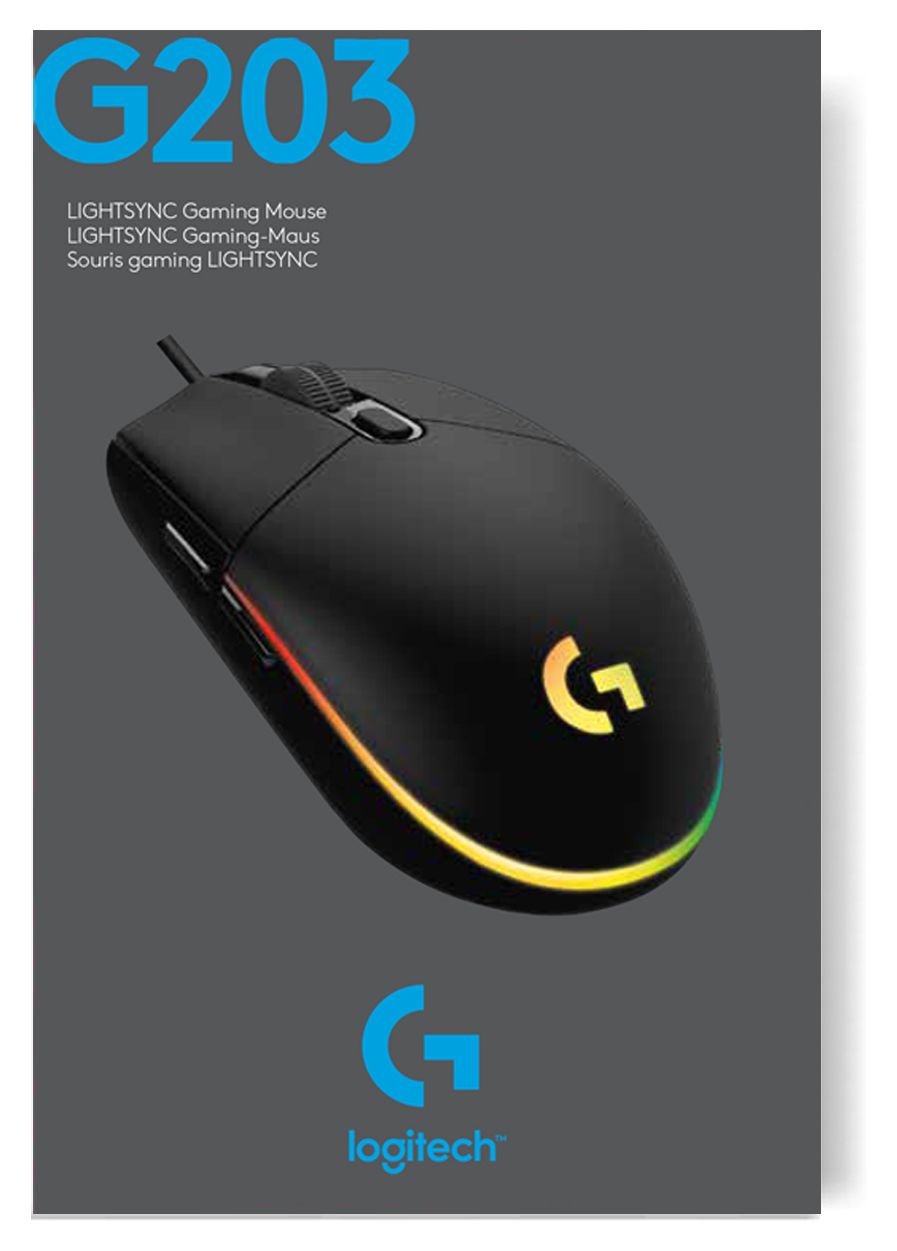 G203 LightSync 8000 DPI Gaming Maus  (Schwarz) 