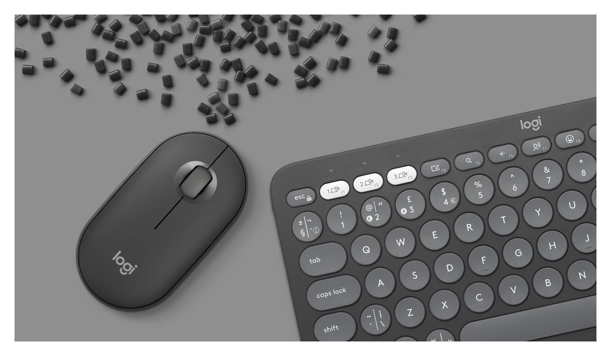 Pebble 2 Combo Universal Tastatur RF Wireless + Bluetooth  (Graphit) 