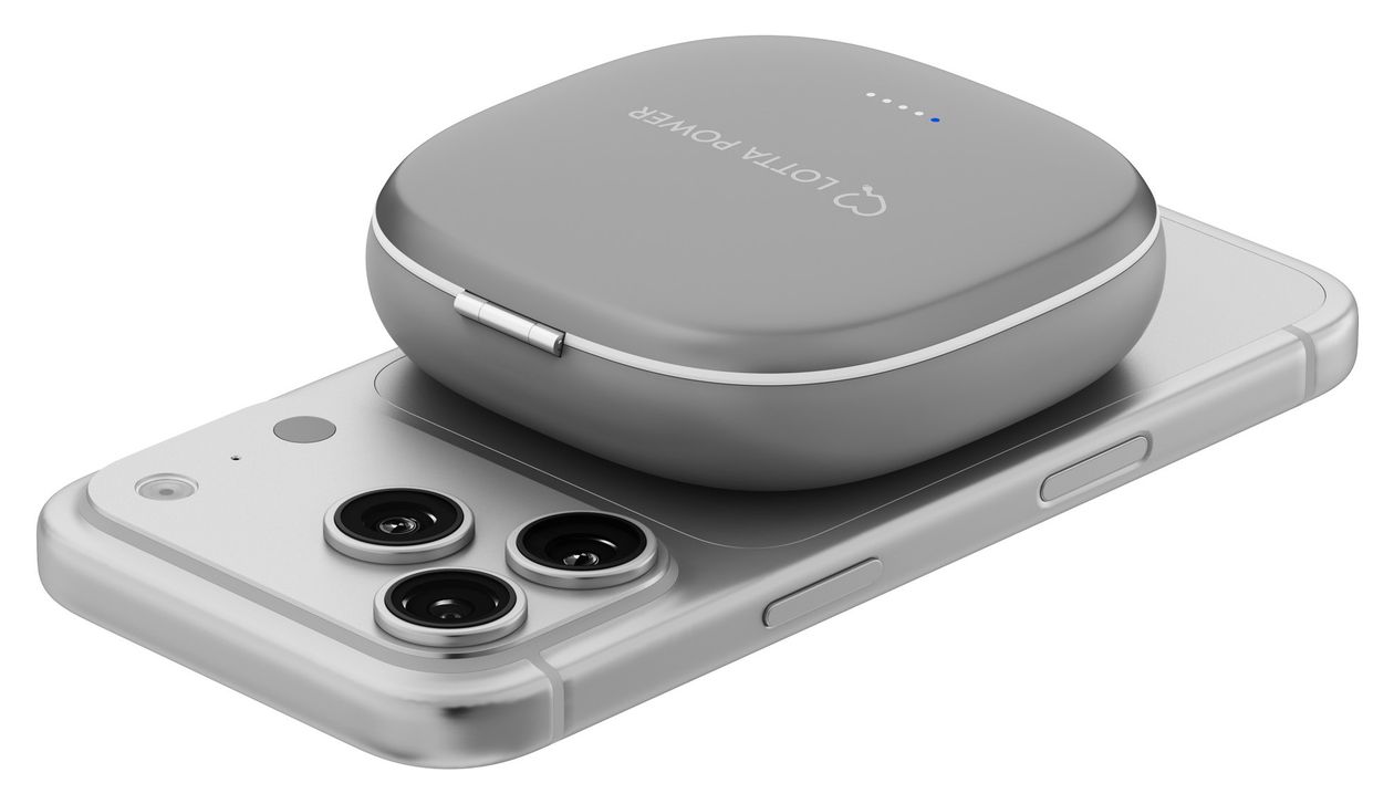 Schminkspiegel mit 4000 mAh Powerbank USB Typ-C Kabelloses Laden  (Grau) 