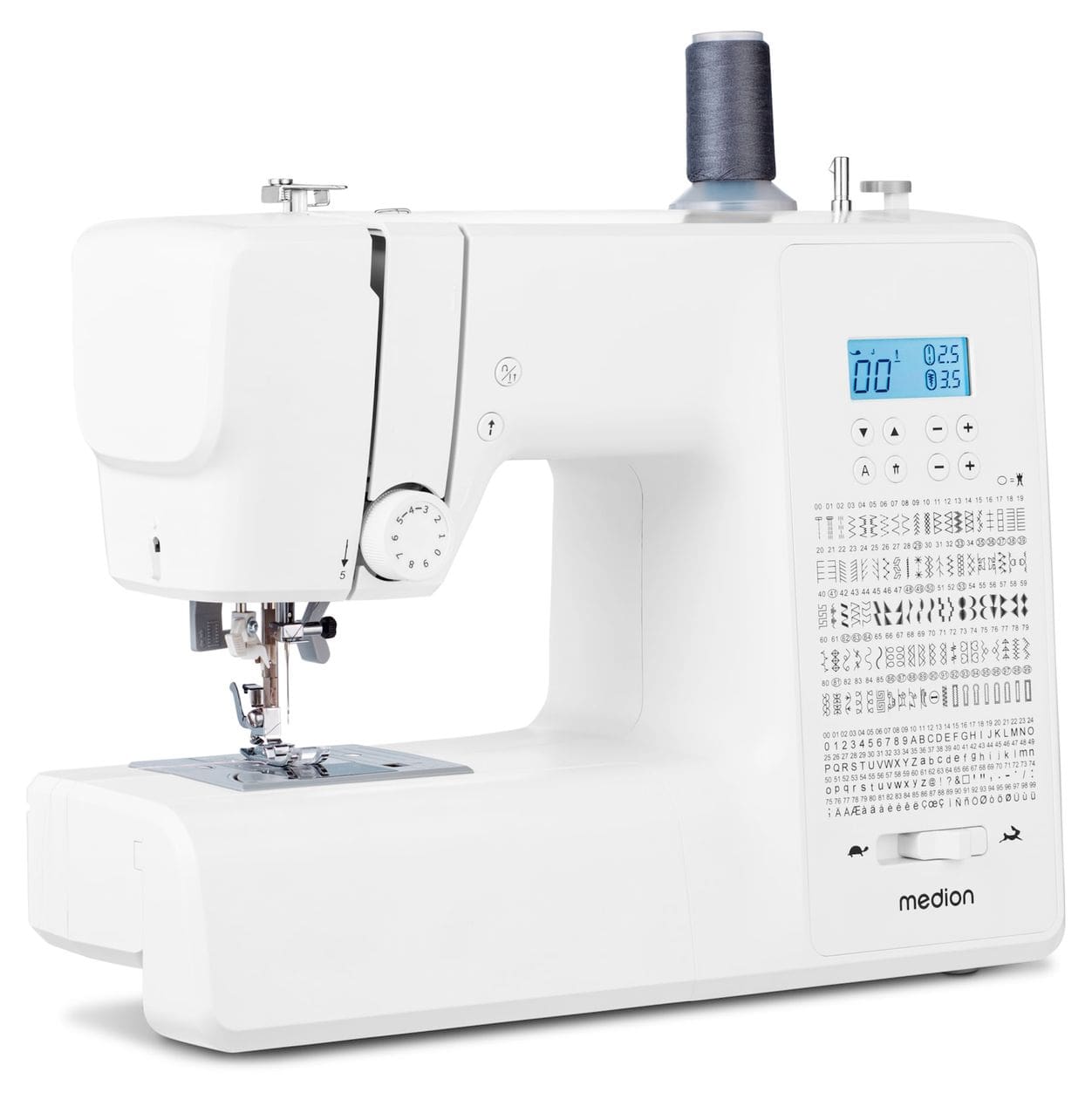 LIFE® Digitale Nähmaschine SD36 (MD11881) einstellbare Stichlänge und Stichbreite, 270 Stichmuster, Integriertes Zubehörfach, 36 Watt Motorleistung 