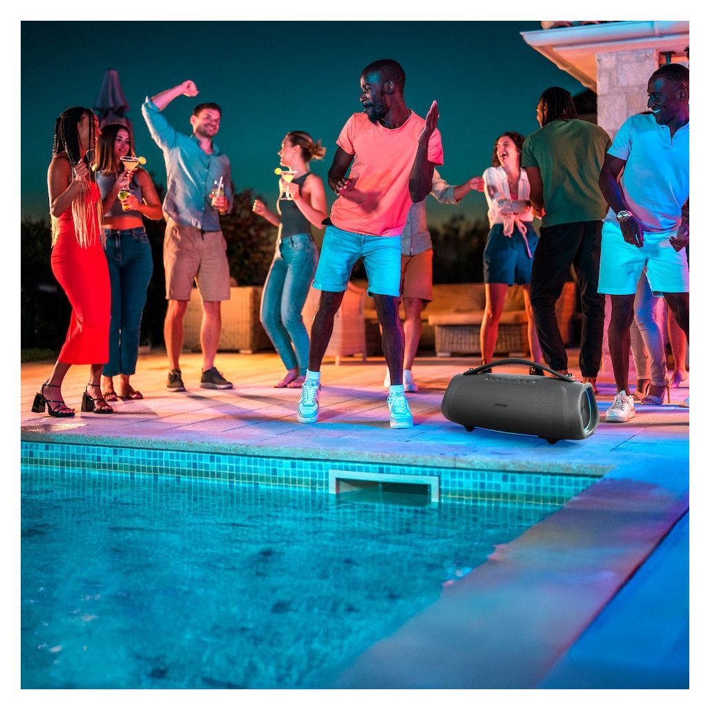 Life P61768 100 W Bluetooth Lautsprecher IPX7 Laufzeit bis 30 h  (Grau) 