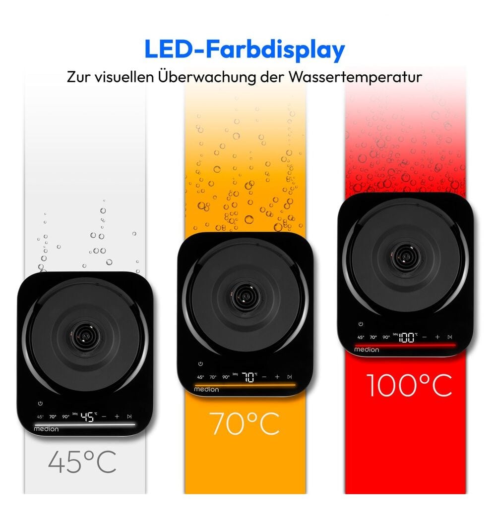 MD12106 1,5 l Wasserkocher 2200 W  (Schwarz) 