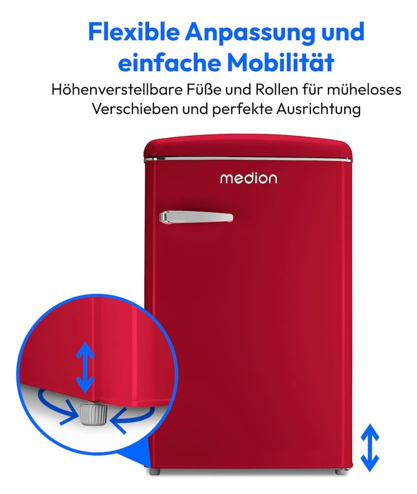 MD37790 108 l / 95 l Kühlschrank freistehend EEK: D 110 kWh Jahr  (Rot) 
