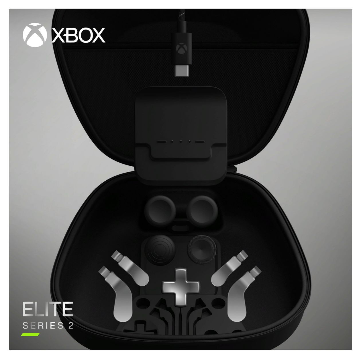 Xbox Elite Wireless Controller Series 2 – Complete Component Pack Spiele-Controllerzusatz PC, Xbox One Elite Series 2  (Schwarz, Silber) 