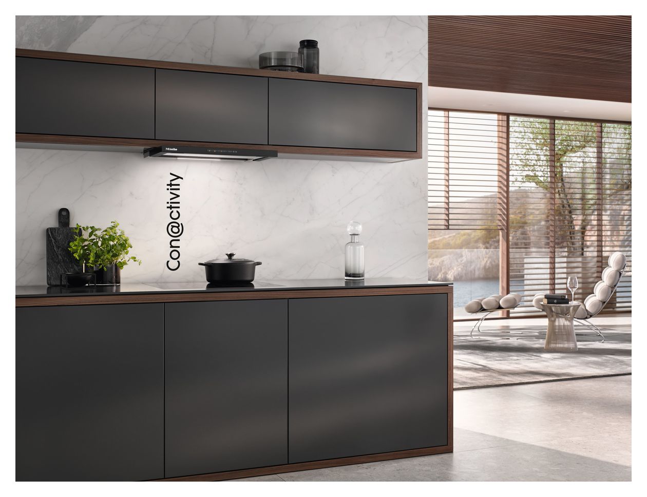 DAS4620 Abluft/Umluft Dunstabzugshaube/Esse Einbau 60 cm (Schwarz) 