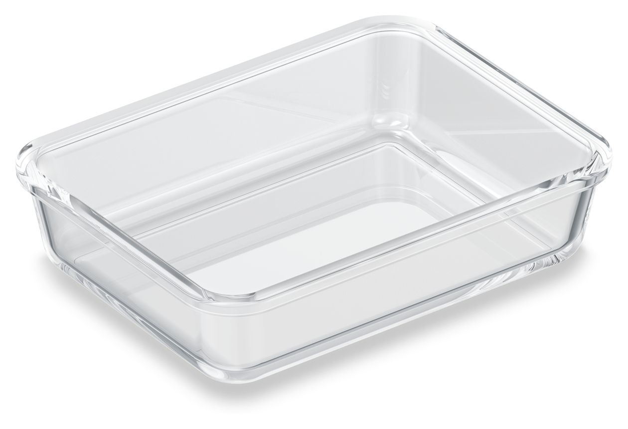 GaLa-M Gourmet-Box M Container Rechteckig 1 l Glas (Schwarz, Transparent) 