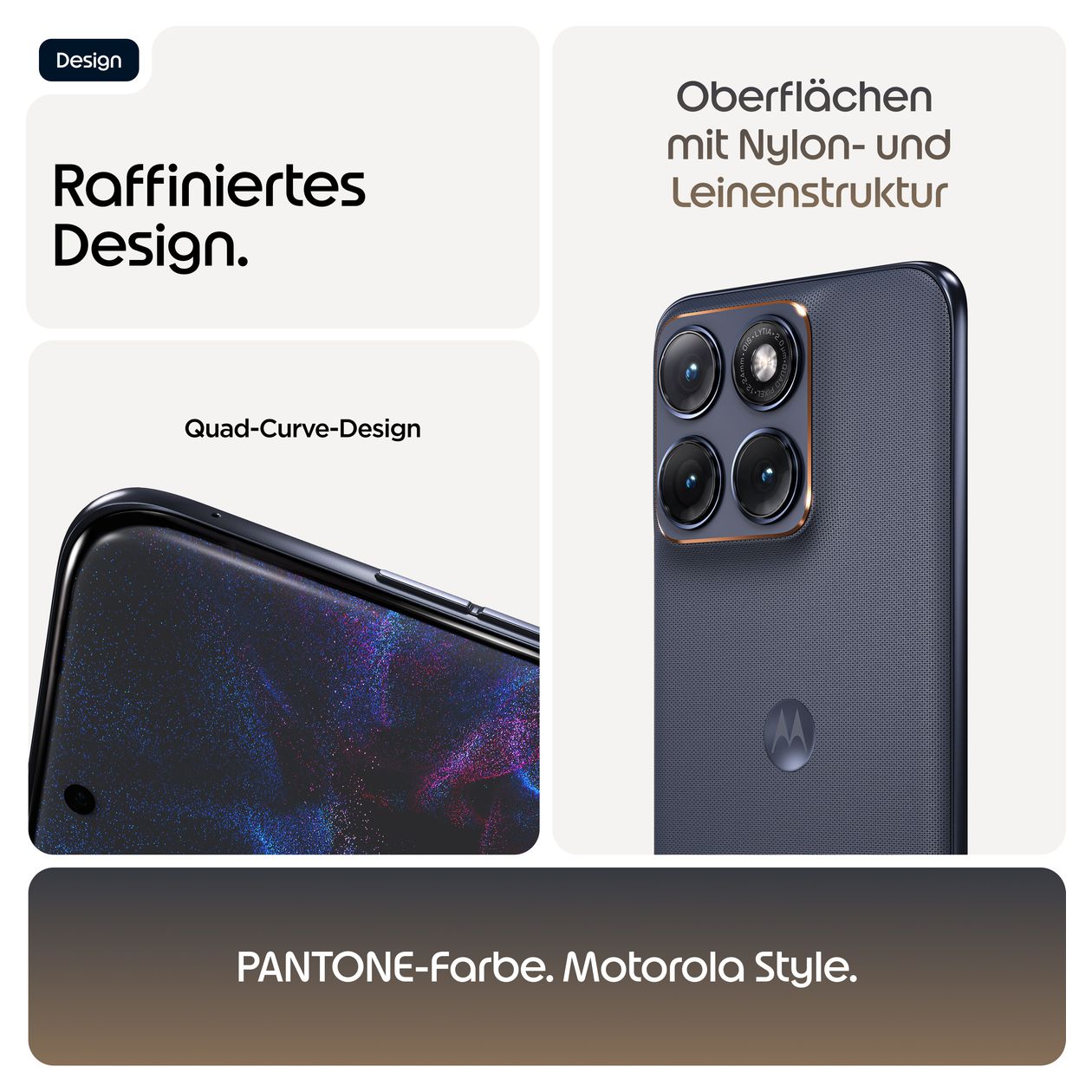 Edge 70 Fusion 256 GB 5G Smartphone 17,2 cm (6.78") 2,5 GHz Android 50 MP Dual Kamera Dual Sim WiFi 6E (PANTONE Silhouette) 