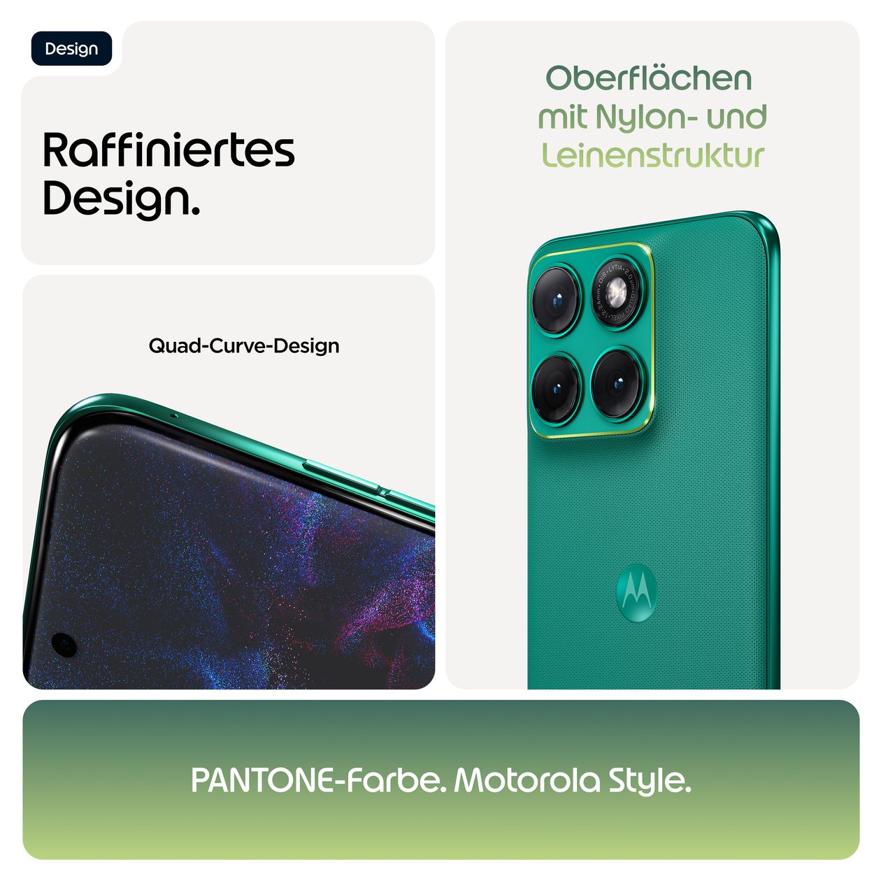 Edge 70 Fusion 256 GB 5G Smartphone 17,2 cm (6.78") 2,5 GHz Android 50 MP Dual Kamera Dual Sim WiFi 6E (PANTONE Sporting Green) 