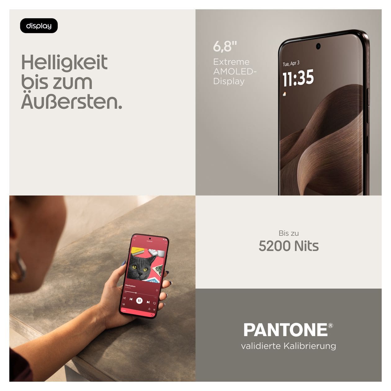 Edge 70 Pro 256 GB 5G Smartphone 17,2 cm (6.78") Android 50 MP Dreifach Kamera Dual Sim WiFi 6E (PANTONE Chicory Coffee) 