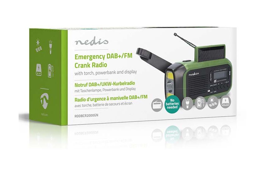 Notfallradio DAB+, FM Radio Tragbar  (Schwarz, Grün) 