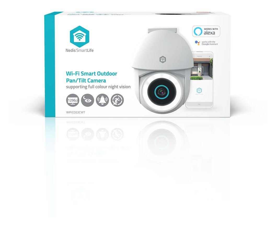 SmartLife WIFICO22CWT 1920 x 1080 Pixel IP-Sicherheitskamera IP65 Außen Nachtsicht  (Weiß) 