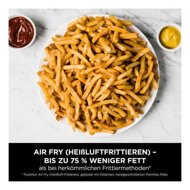 AF200EU Doppel Heißluftfritteuse 7,6 l 2400 W  (Schwarz) 