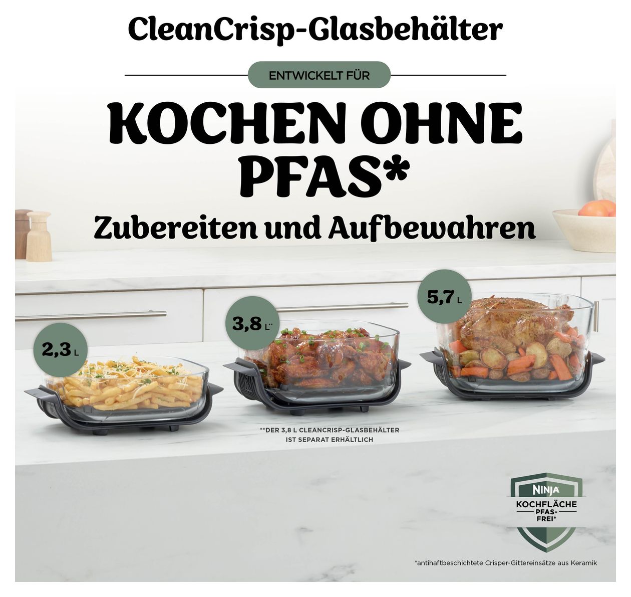 AS090EUGN Crispi Pro 5-in-1 Heißluftfritteuse 