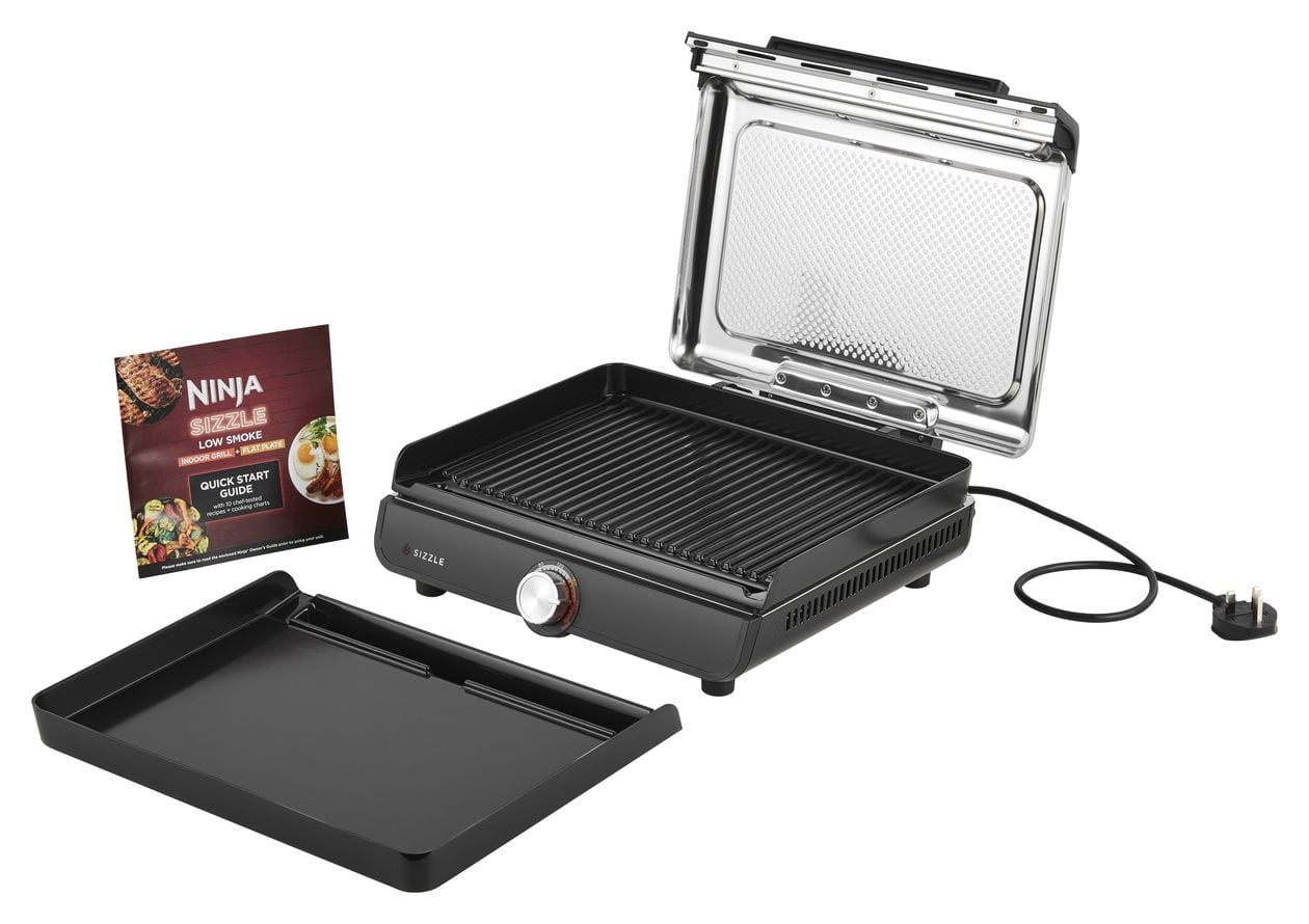 GR101EU Sizzle Grillplatte + Plancha 1 Zone(n) 1450 W mit 233 x 355 mm Fläche  (Schwarz) 