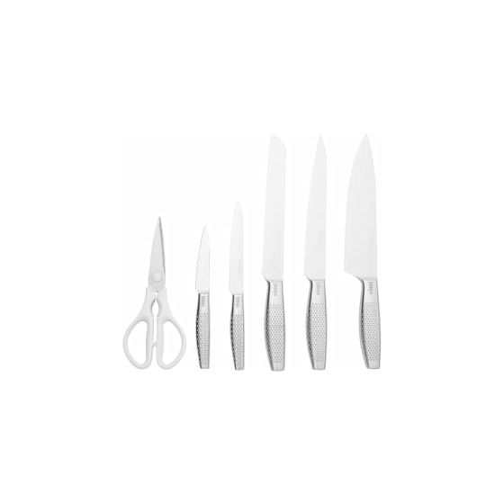 StaySharp Rostfreier Messerblock mit integriertem Schleifer 6-teiliges Set 