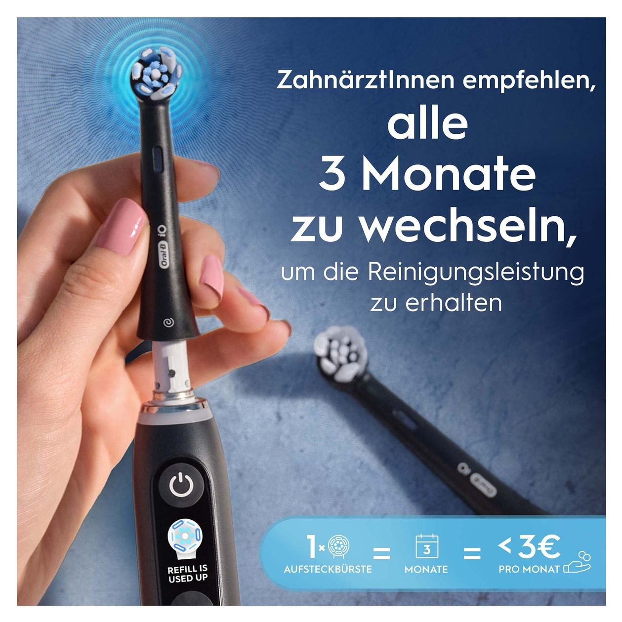iO Ultimative Reinigung, Original Aufsteckbürsten, Schwarz, 2 Stück 