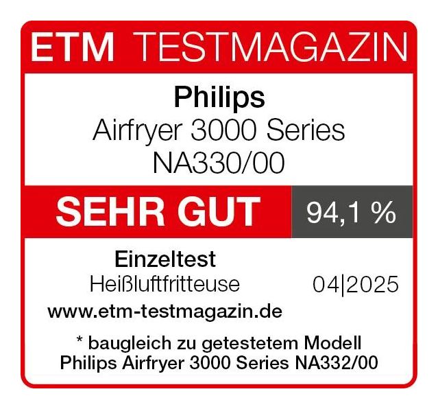 Series 3000 NA330/00 Heißluftfritteuse 6,2 l 1700 W  (Schwarz) 