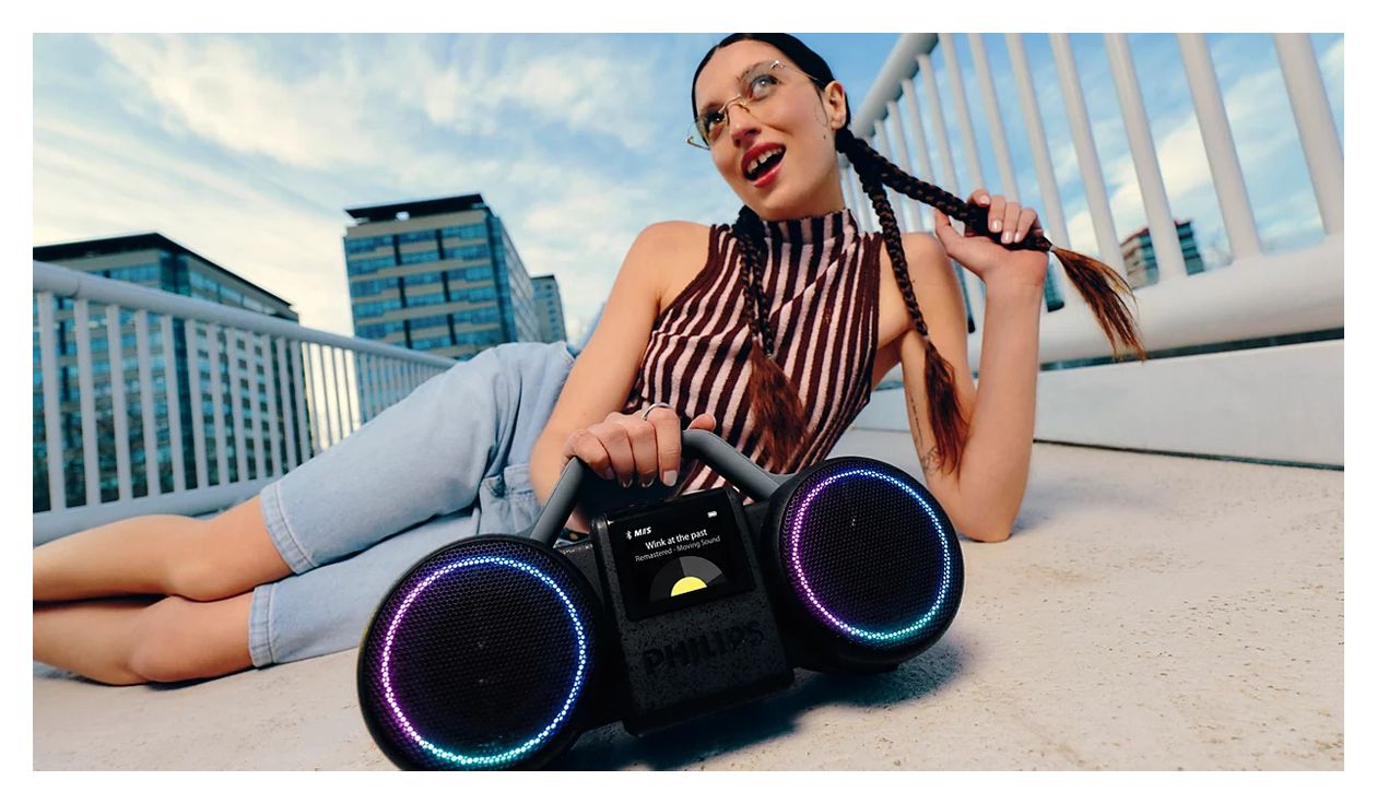 TAMS60 The Roller 60 W Bluetooth Lautsprecher IP67 Laufzeit bis 24 h  (Schwarz) 