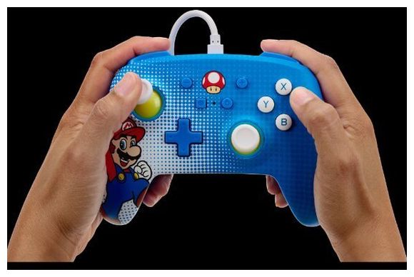 Enhanced Wired Controller Mario Pop Art Analog / Digital Gamepad Nintendo Switch Kabelgebunden (Mehrfarbig) 