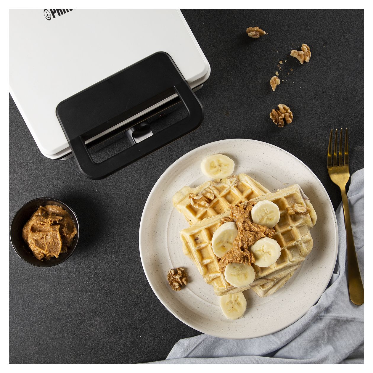 132397 Waffeleisen Rechteckig für 2 Waffel(n) 1200 W 