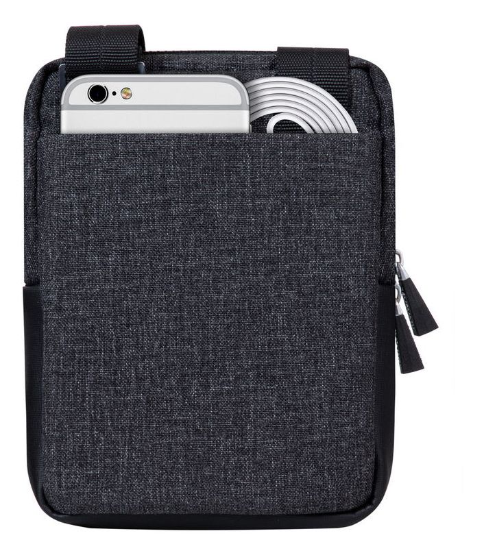 8810 Crossbody Tasche Messengerhülle aus Kunststoff für Jede Marke bis 20,3 cm (8") Staubresistent, Kratzresistent (Schwarz) 