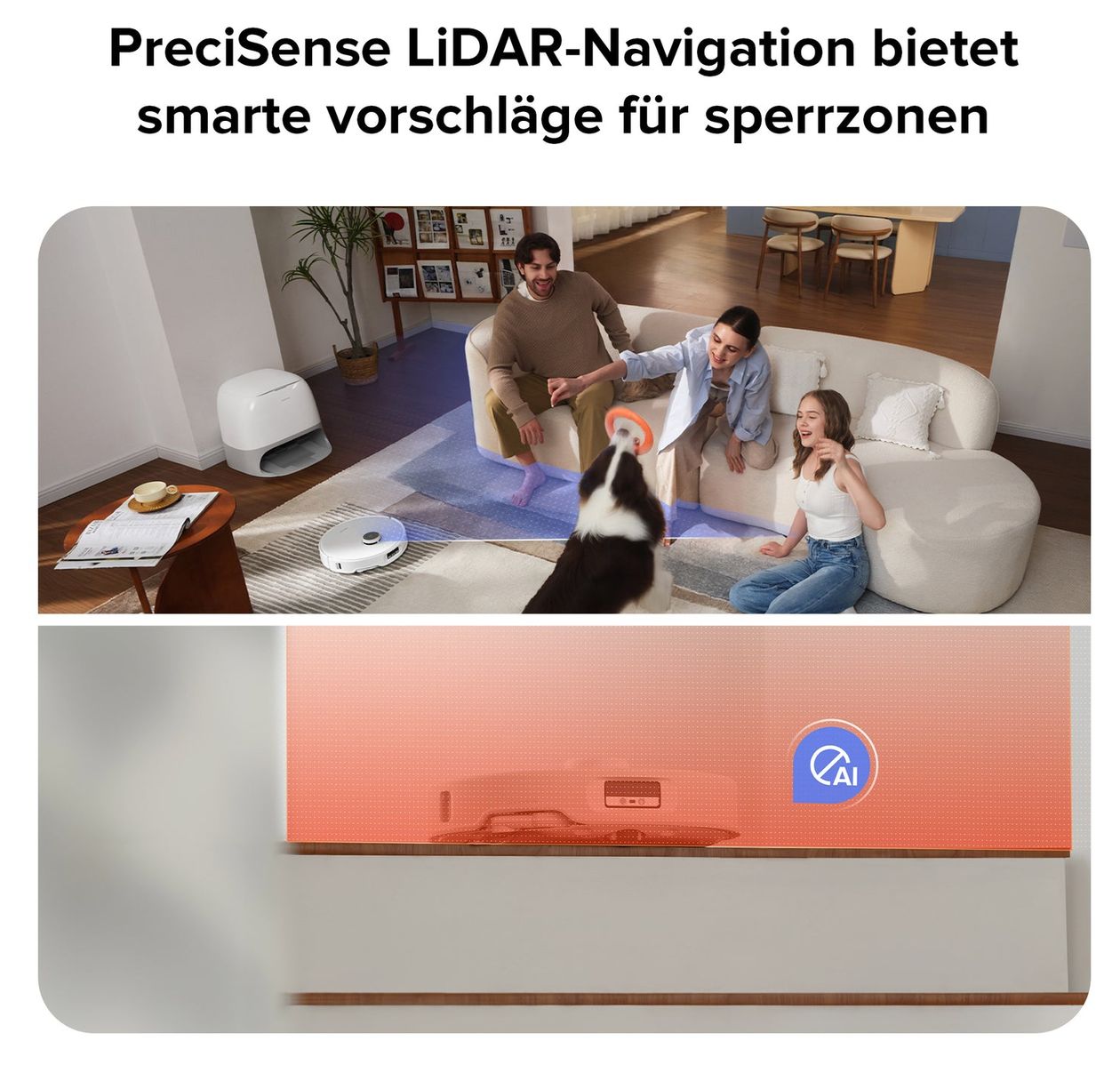 Qrevo Curv 5A1 Saugroboter nass/trocken 190 min Akku  (Schwarz, Weiß) 