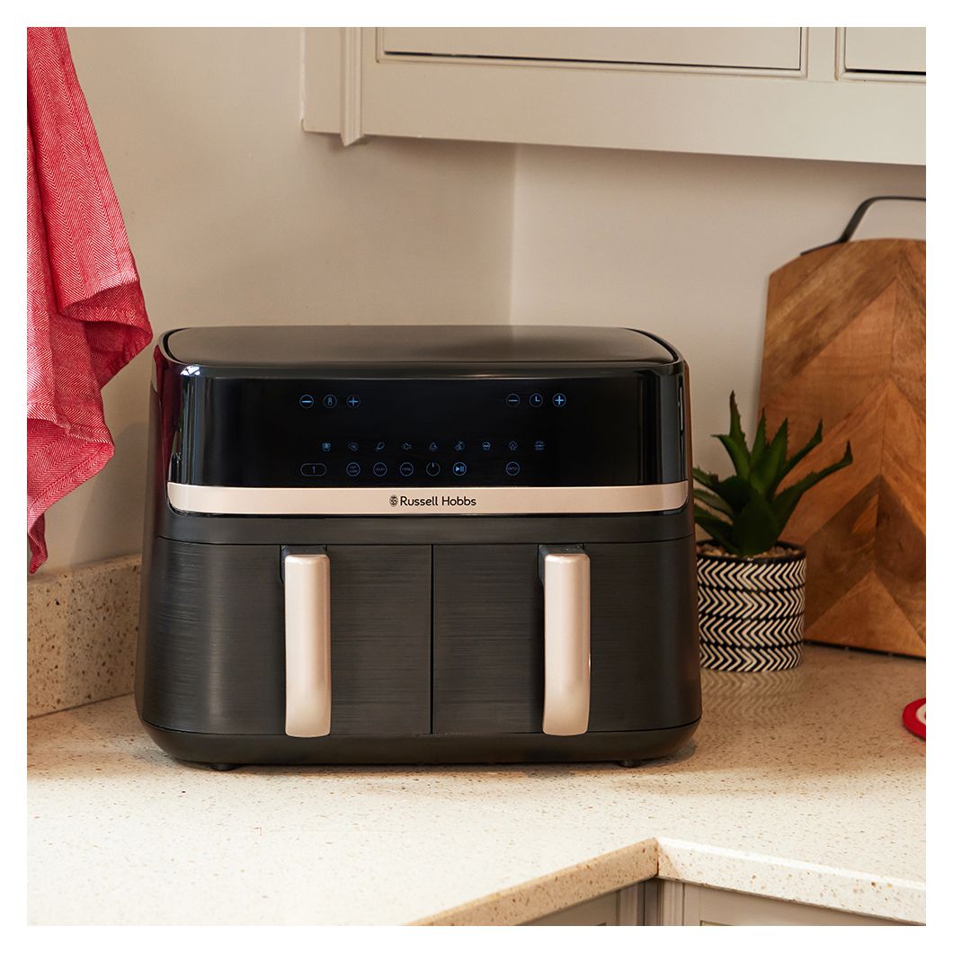 27680-56	SatisFry Dual Basket Doppel Heißluftfritteuse 9 l 2800 W  (Schwarz) 