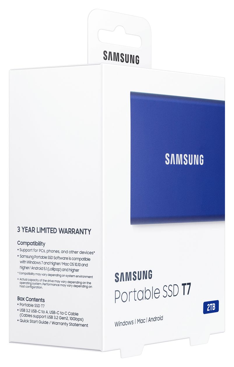 Portable SSD T7 2 TB SSD  (Blau) 