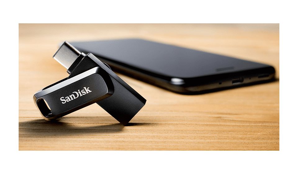 Ultra Dual Drive Go USB Type-A / USB Type-C Stick 64 GB  (Schwarz) 