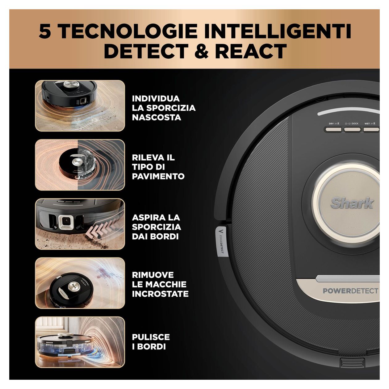 RV2800ZEEU PowerDetect NeverTouch Pro Saugroboter nass/trocken 110 min Akku  (Schwarz, Steinfarbe) 