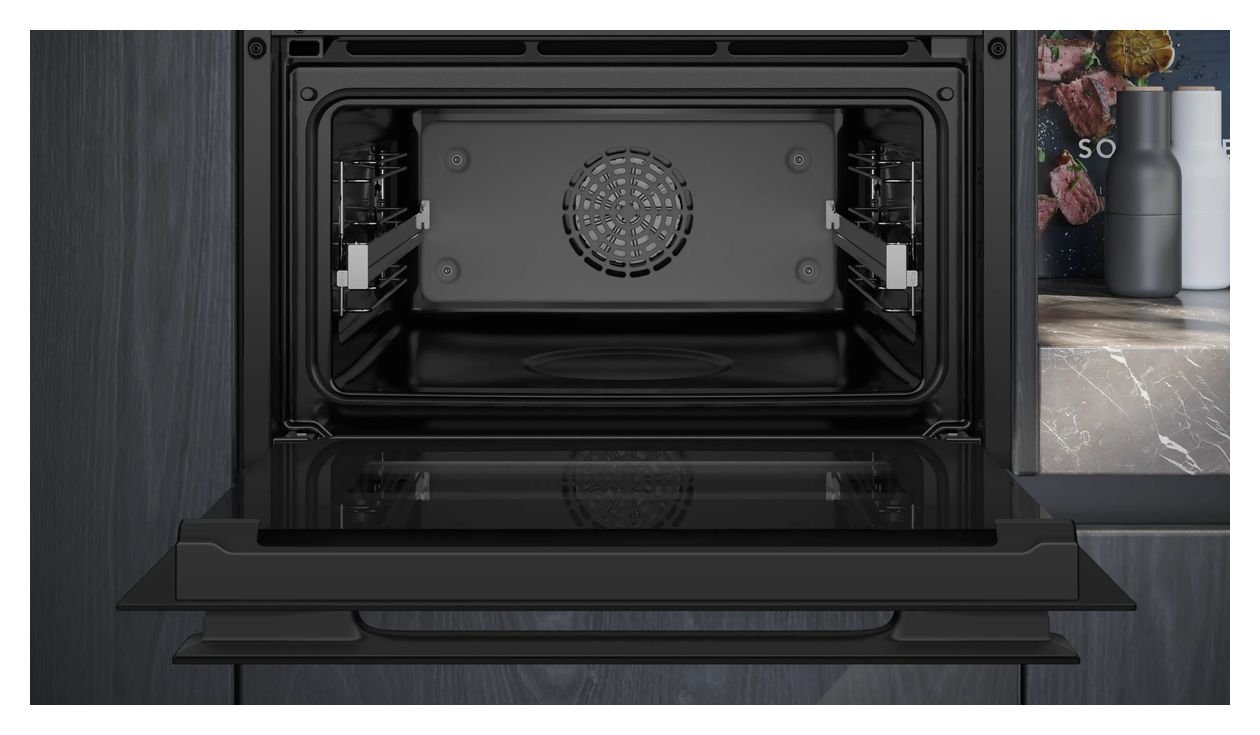 CS936GCM1 Einbaubackofen kompakt Dampfgaren AutoClean (Schwarz) 