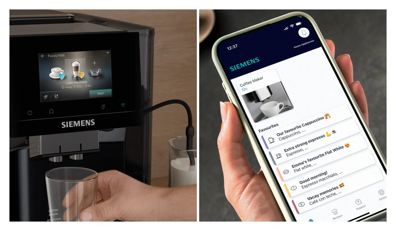 EQ700 TP727EF6 Kaffeevollautomat 19 bar 2,4 l 320 g  (Schwarz, Silber) 