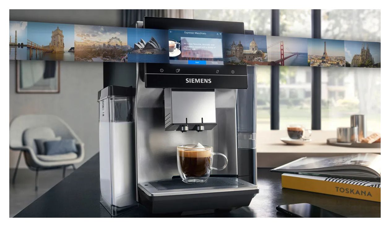 EQ700 TQ717D03 Kaffeevollautomat 19 bar 2,4 l 320 g AutoClean  (Schwarz, Edelstahl) 