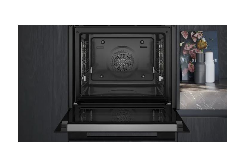iQ500 HR478G5B7F Einbaubackofen groß Dampfgaren AutoClean (Schwarz) 