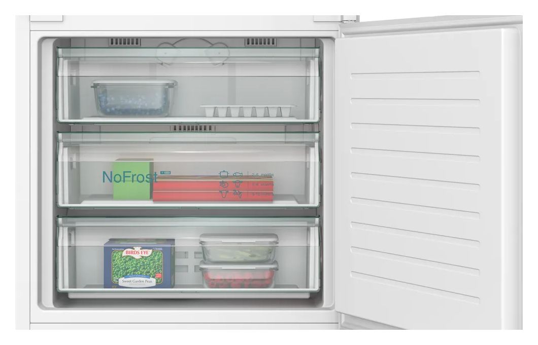 iQ100 KB96NNSE0 Schlepptür 285 l / 98 l 194 cm Einbau Kühl-/Gefrierkombination 256 kWh NoFrost 