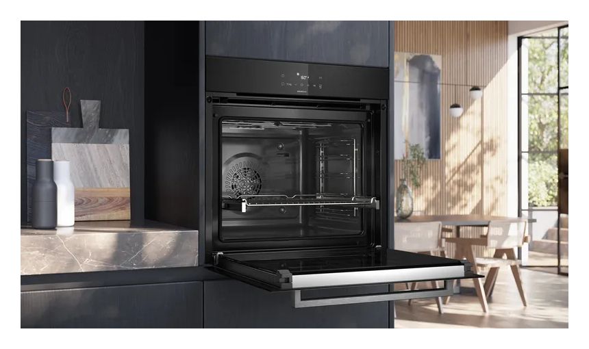 iQ300 HQ372G0S3 Einbaubackofen groß Dampfgaren AutoClean 