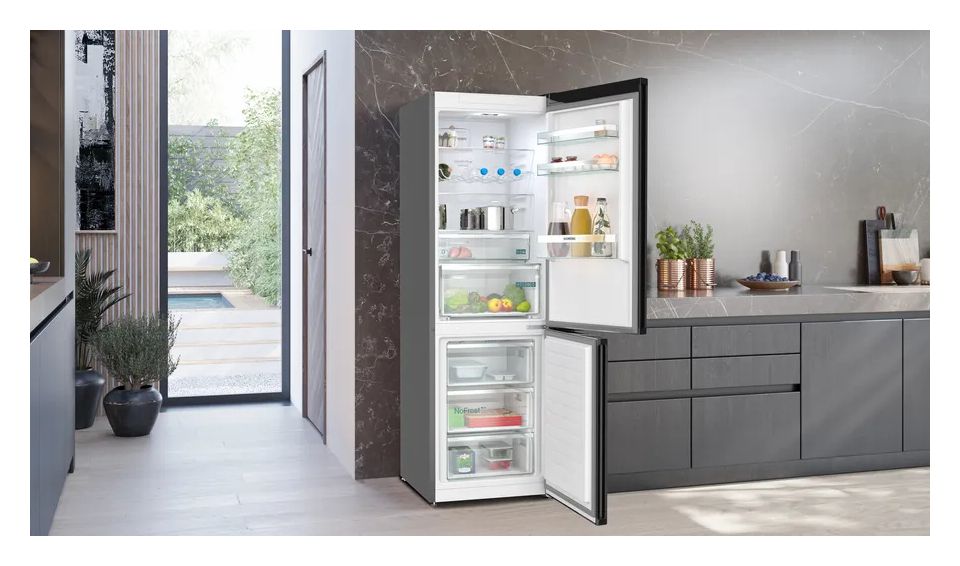 iQ300 KG36NXXBF 218 l / 103 l Kühl-Gefrierkombi freistehend 127 kWh Jahr  (Edelstahl) 