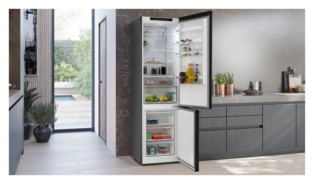 iQ300 KG39N2XAG 260 l / 103 l Kühl-Gefrierkombi freistehend NoFrost 112 kWh Jahr  (Gebürsteter Stahl) 