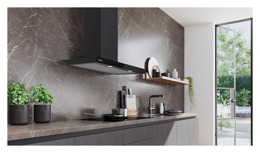 iQ300 LC95BCC60 Dunstabzugshaube Wand 90 cm Abluft/Umluft (Schwarz) 