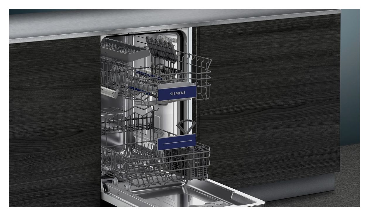 iQ300 SR83EX01LD 45 cm Geschirrspüler vollintegriert (ohne Front) Leise 10 Maßgedecke aquaStop Funktion Wärmetauscher 