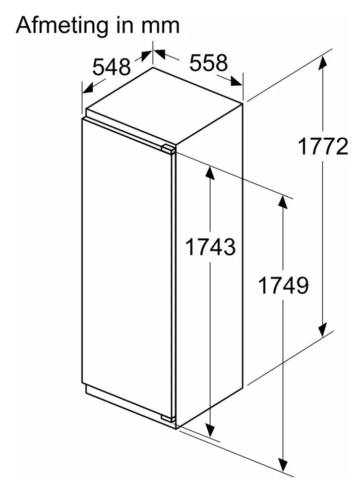 iQ500 KI81RADC0 310 l 177,5 cm Einbaukühlschrank EEK: C 73 kWh Jahr 